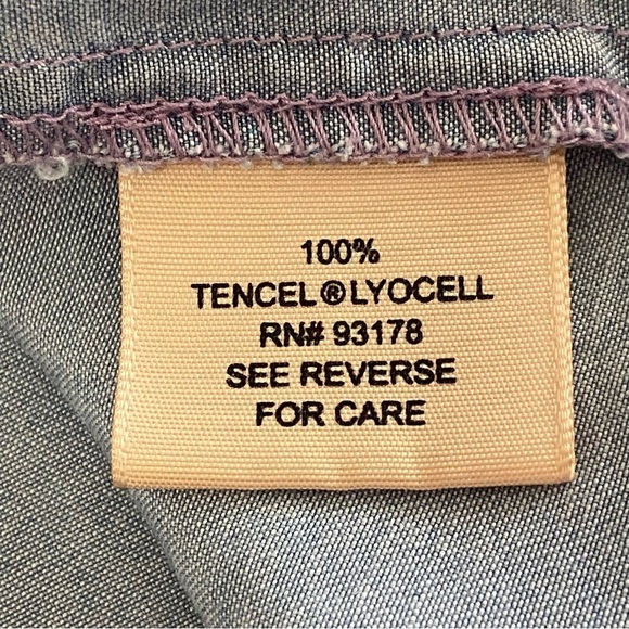 PHILOSOPHY / Chambray Sleeveless Ruffle Dress Size S - Picture 4 of 9